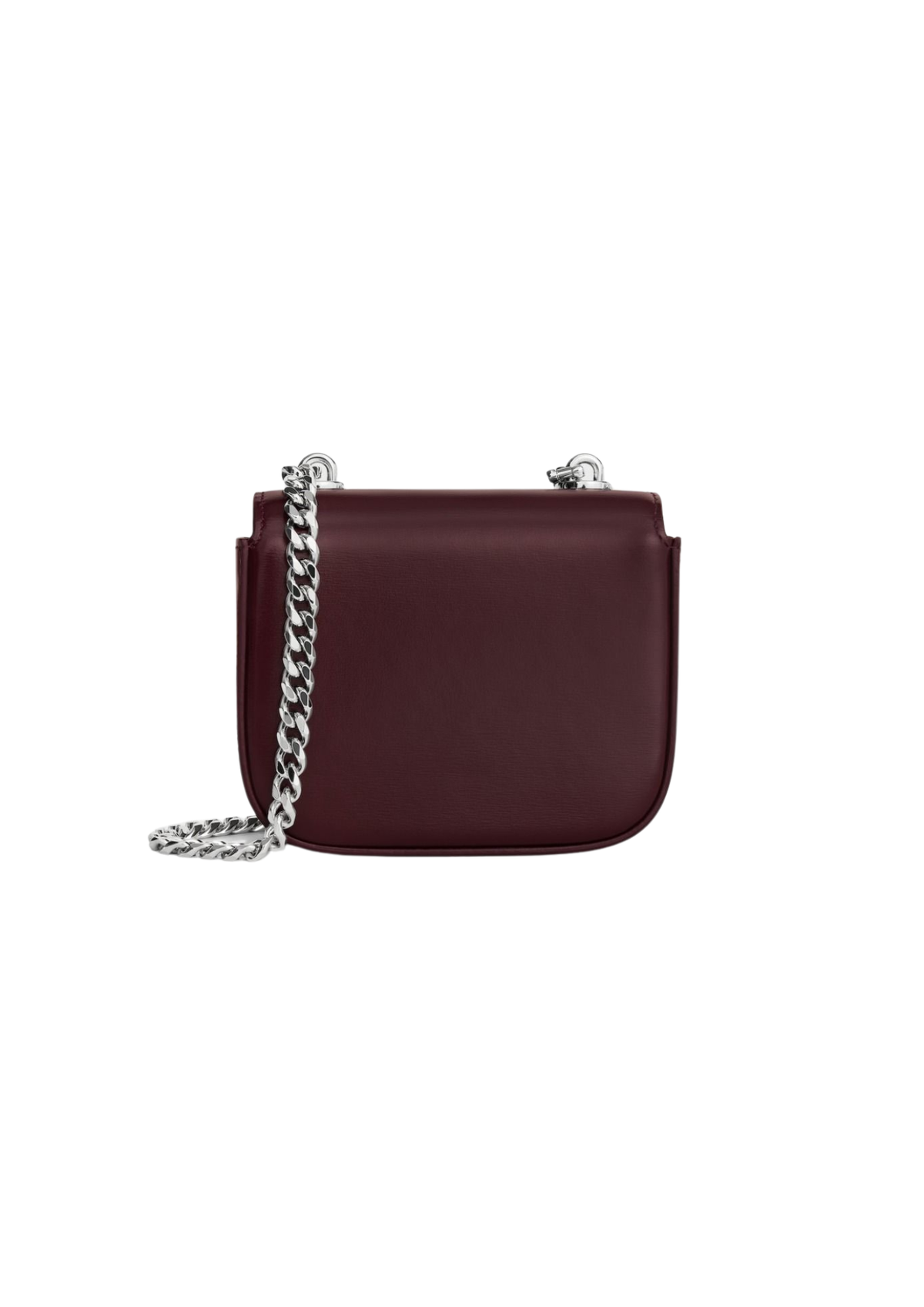 Celine Mini Chain Claude Shiny Calfskin Crossbody Bag – Deep Burgundy – Women