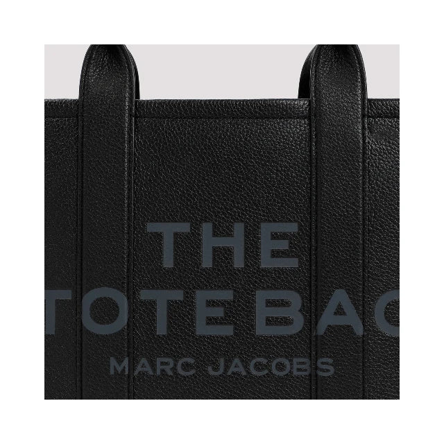 Marc Jacobs The Leather Medium Tote Bag – Full-Grain Leather – Black – Women