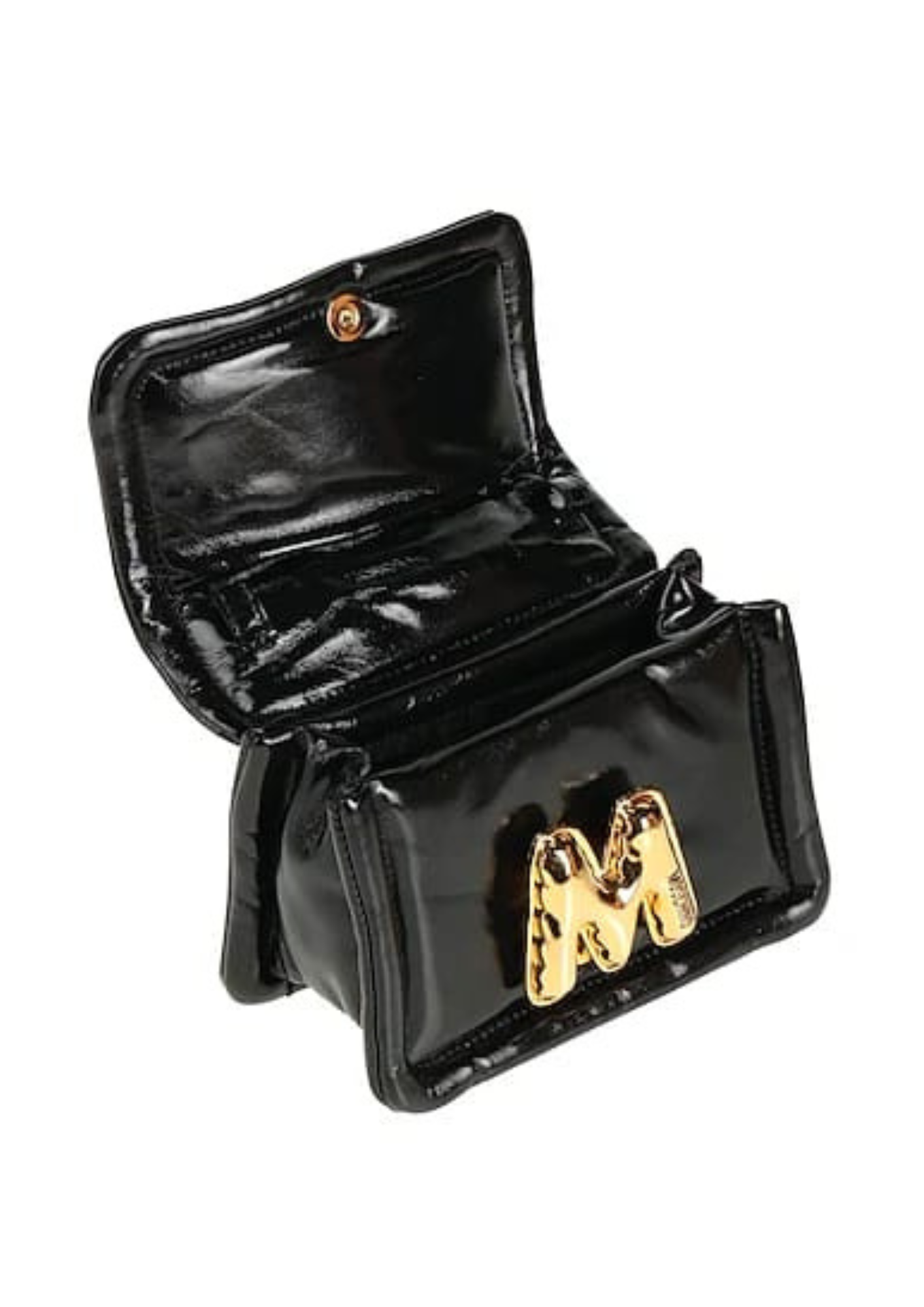 Moschino Couture Leather Logo Bag Black Women