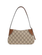 Gucci GG Emblem Super Mini Monogram Canvas Shoulder Bag – Beige & Brown – Women