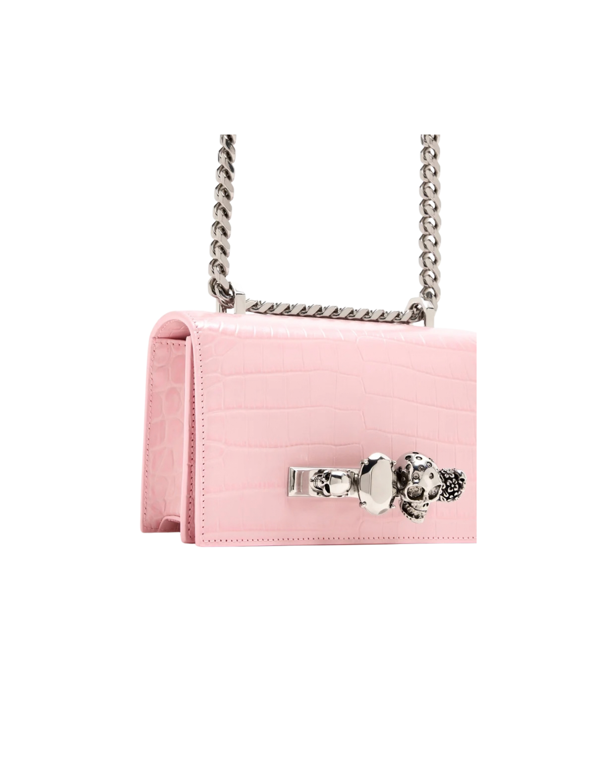 Alexander McQueen Mini Jewelled Satchel – Light Pink – Women