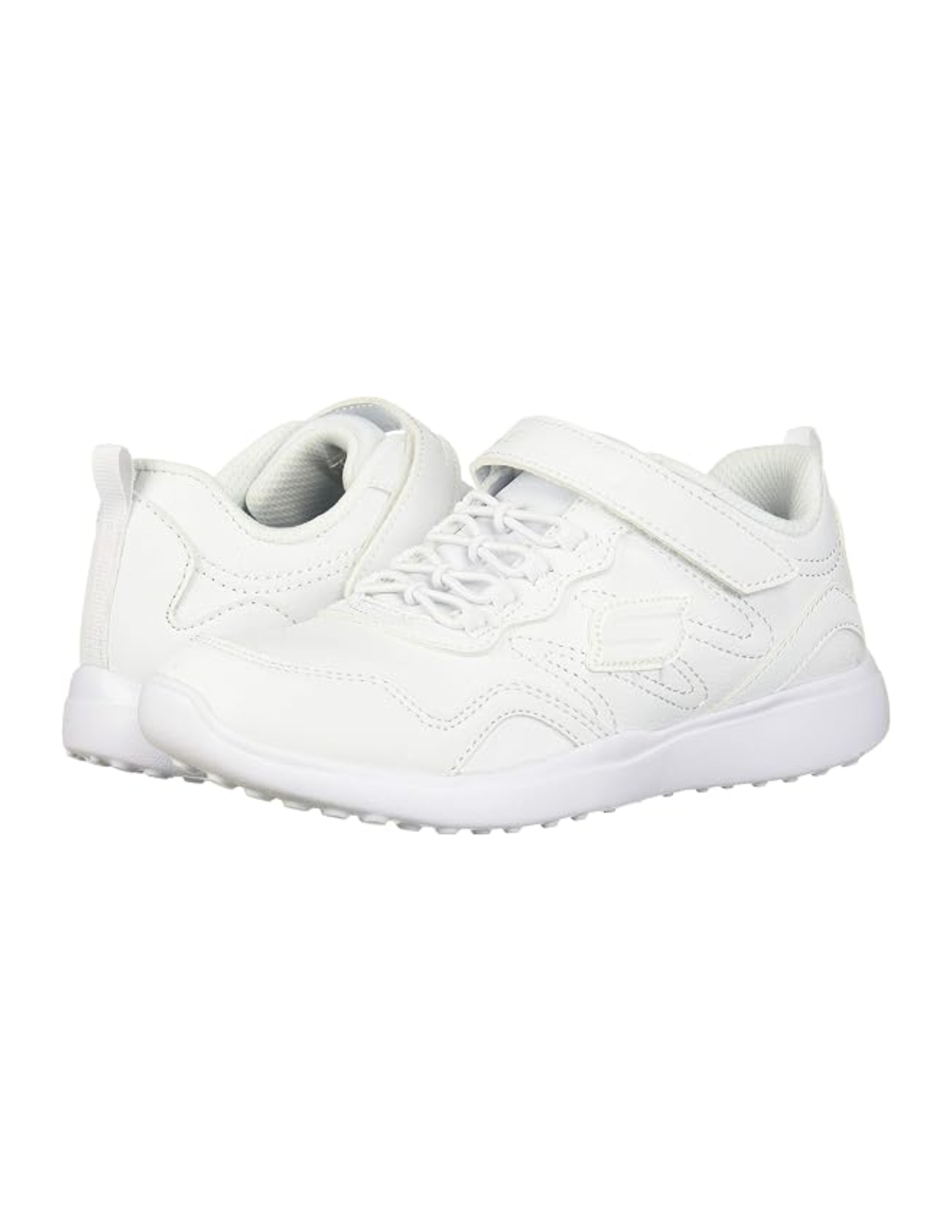 Skechers Microstrides School Sport Hook-and-Loop Sneakers – White – Kids