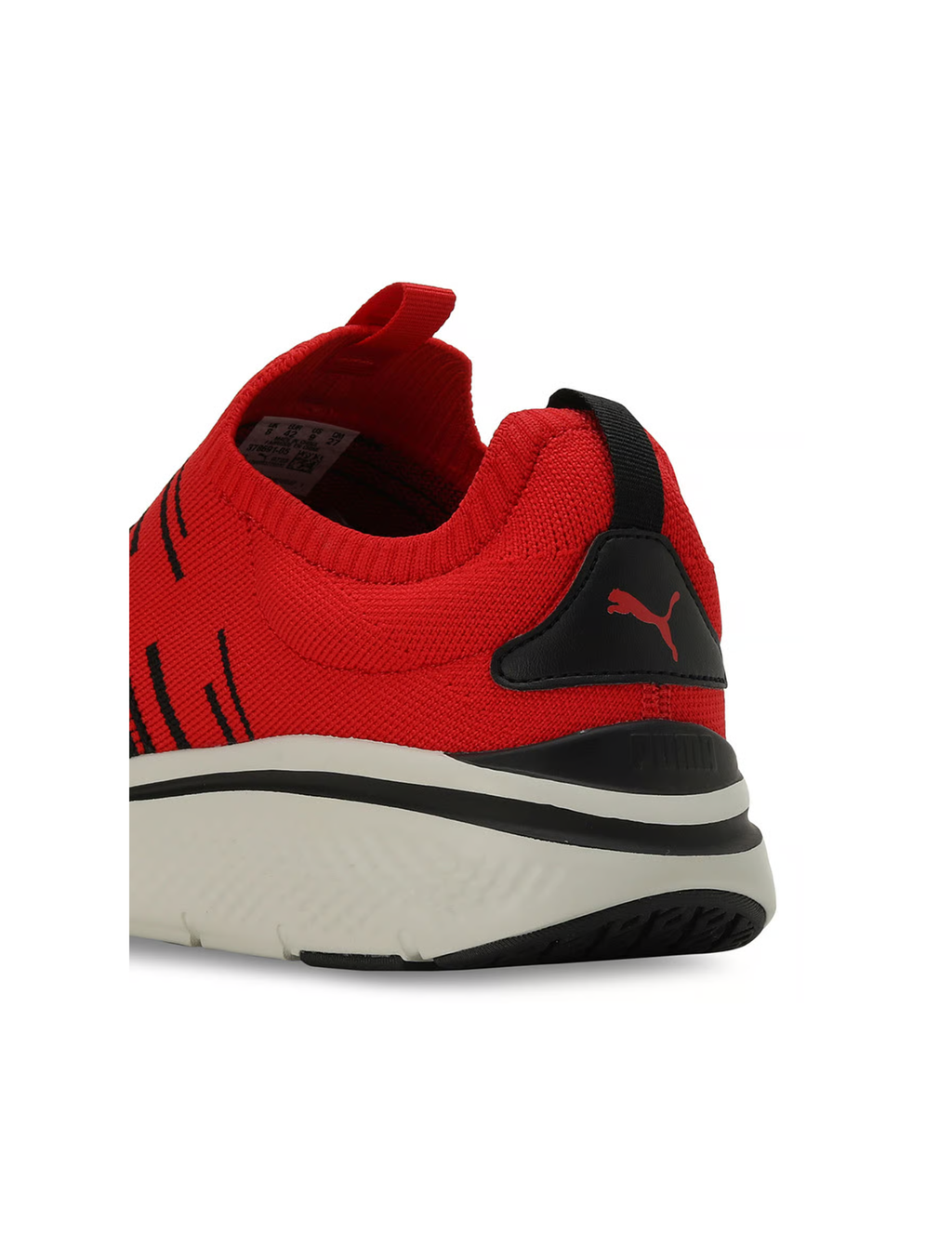 Puma Softride Pro Echo Slip-On Knit Sneakers – Black / Red / White – Unisex