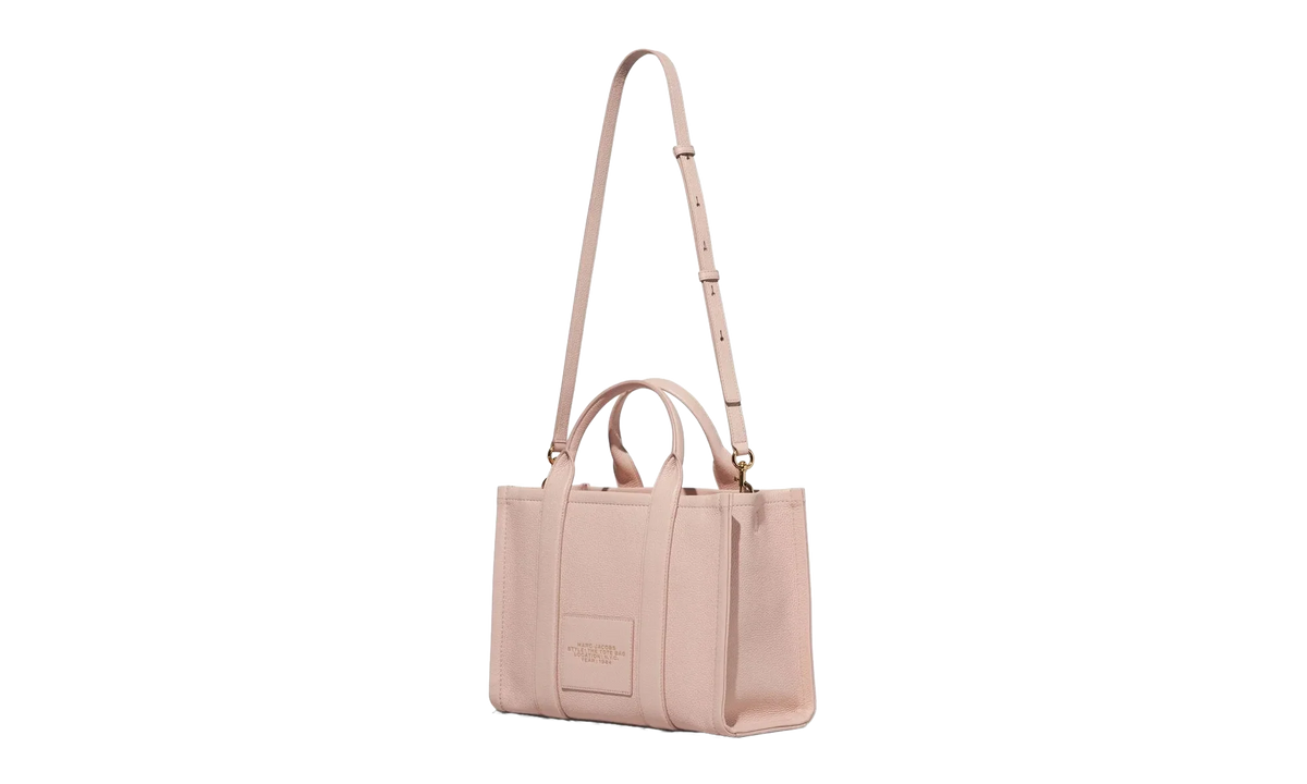 Marc Jacobs The Leather Medium Tote Bag – Full-Grain Leather – Pink Rose – Women