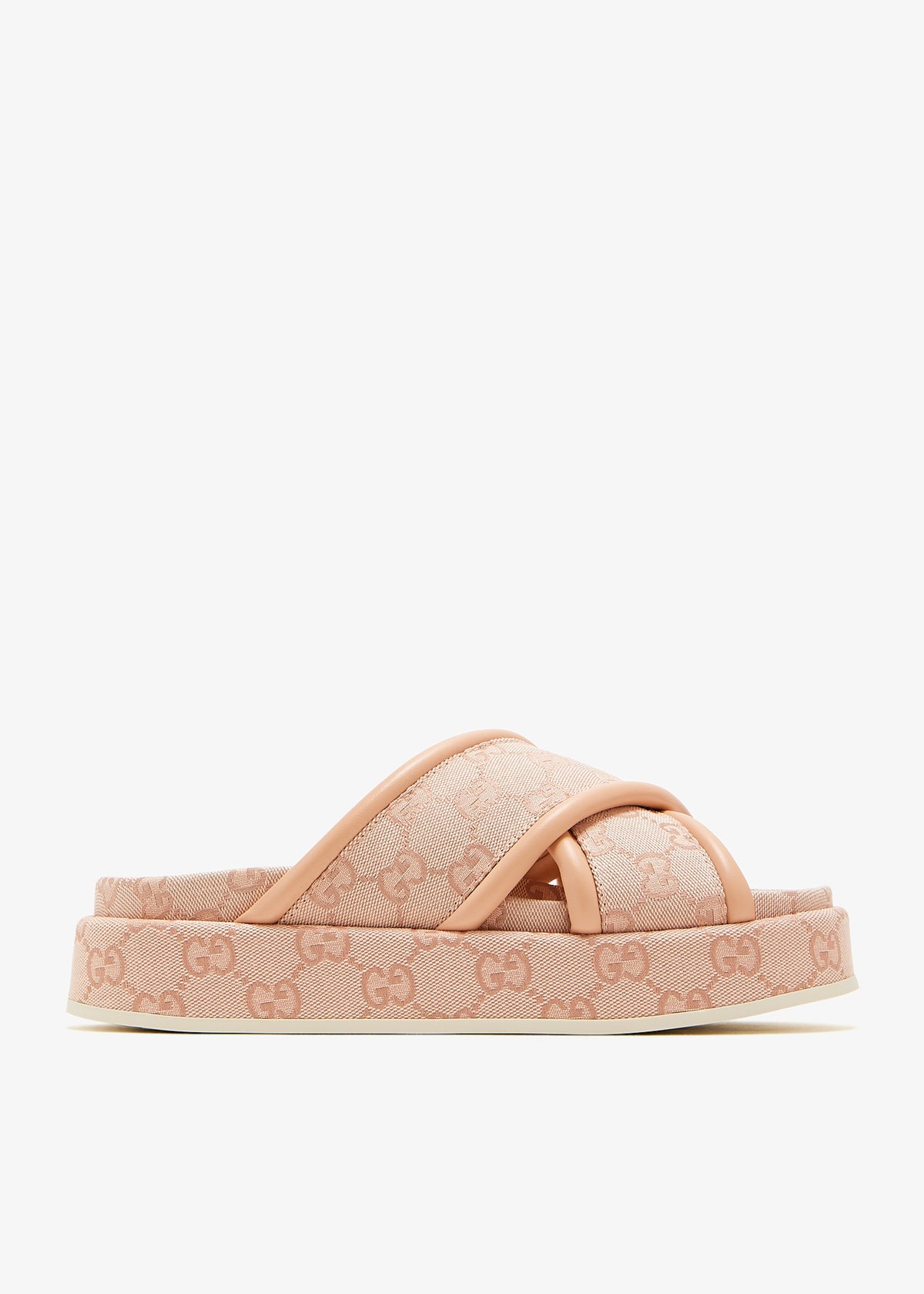 Gucci GG Platform Sandals in Peach - product view 3