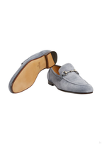 Gucci Men Jordaan Loafers in Foggy Grey suede in Foggy Grey - product view 2