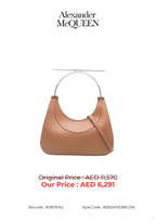 Alexander McQueen T-Bar Lambskin Shoulder Bag – Brown/Silver – Women
