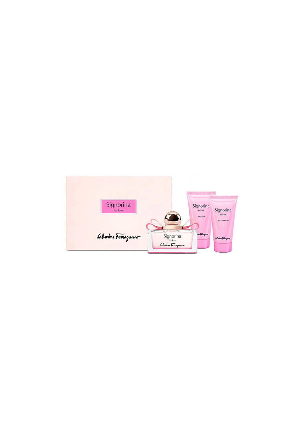 Salvatore Ferragamo Signorina In Fiore Gift Set Eau de Toilette 50ml + Body Lotion 50ml + Bath & Shower Gel – Women