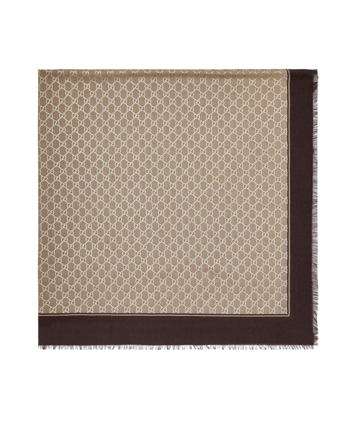 GUCCI Laminated GG wool shawl