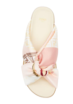 Fendi Feel Pink Satin Slides