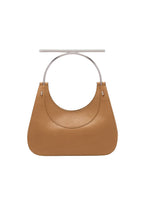 Alexander McQueen T-Bar Lambskin Shoulder Bag – Brown/Silver – Women