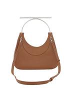 Alexander McQueen T-Bar Lambskin Shoulder Bag – Brown/Silver – Women