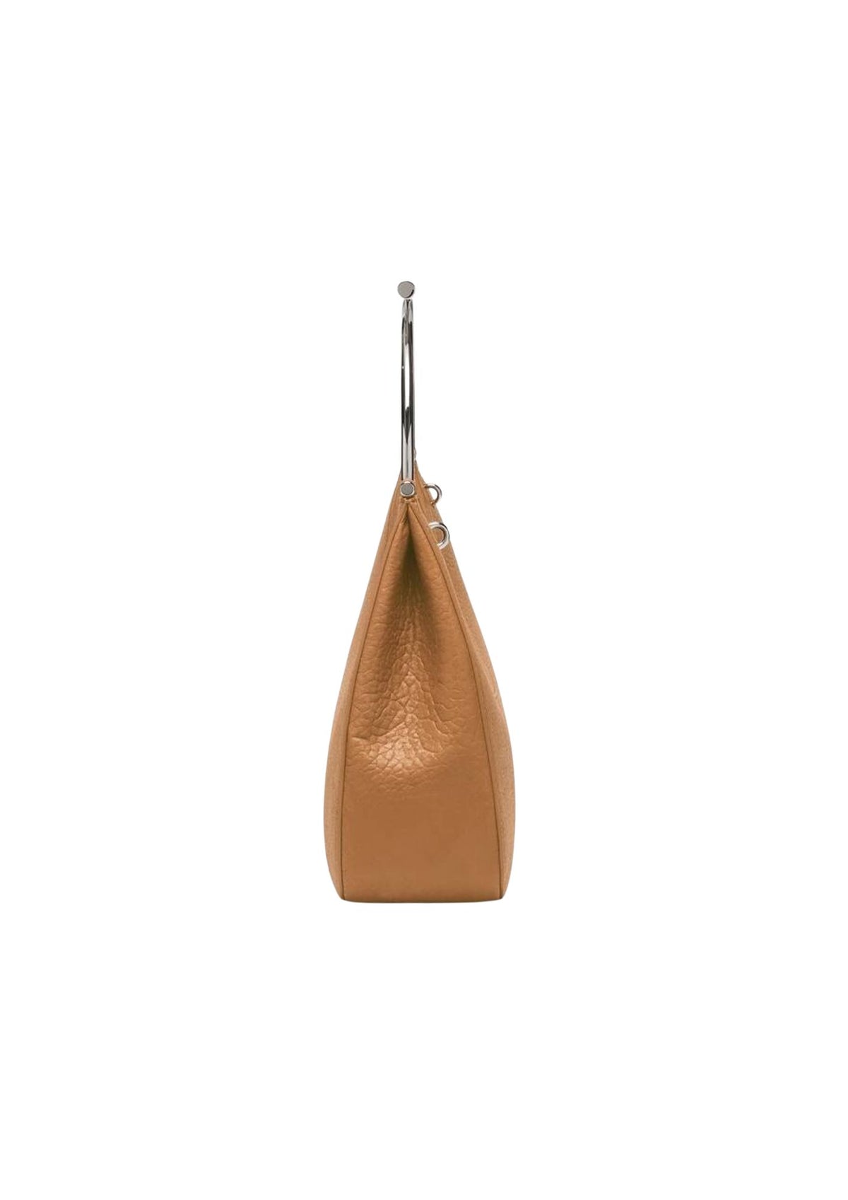 Alexander McQueen T-Bar Lambskin Shoulder Bag – Brown/Silver – Women