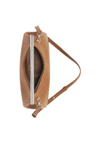 Alexander McQueen T-Bar Lambskin Shoulder Bag – Brown/Silver – Women