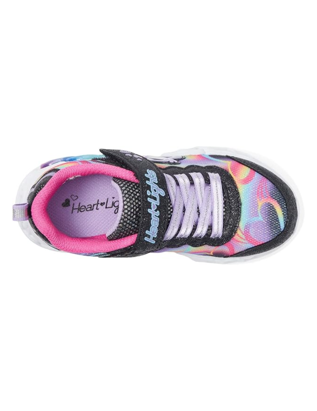 Skechers S Lights Infinite Heart Lights Light-Up Sneakers – Black / Multi – Kids