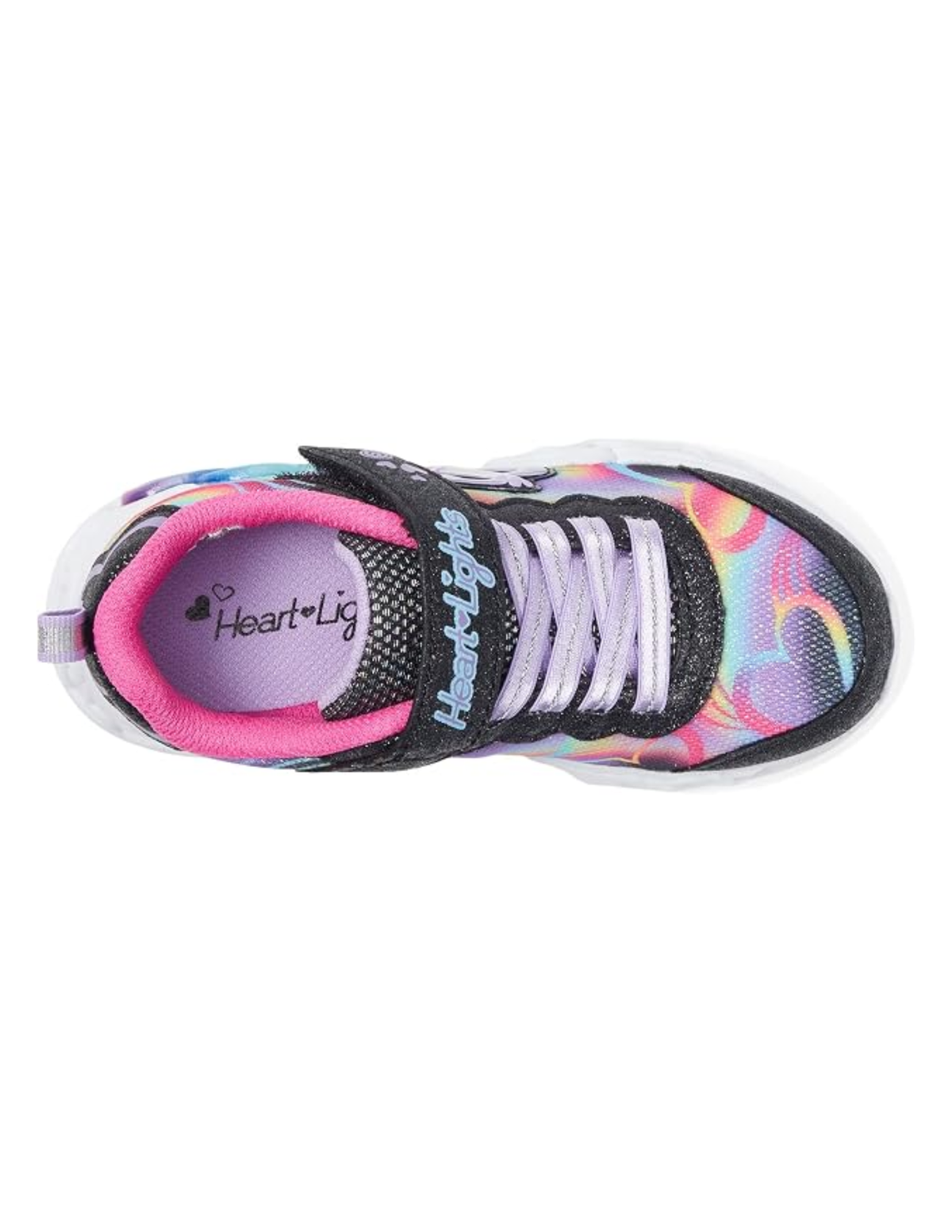 Skechers S Lights Infinite Heart Lights Light-Up Sneakers – Black / Multi – Kids
