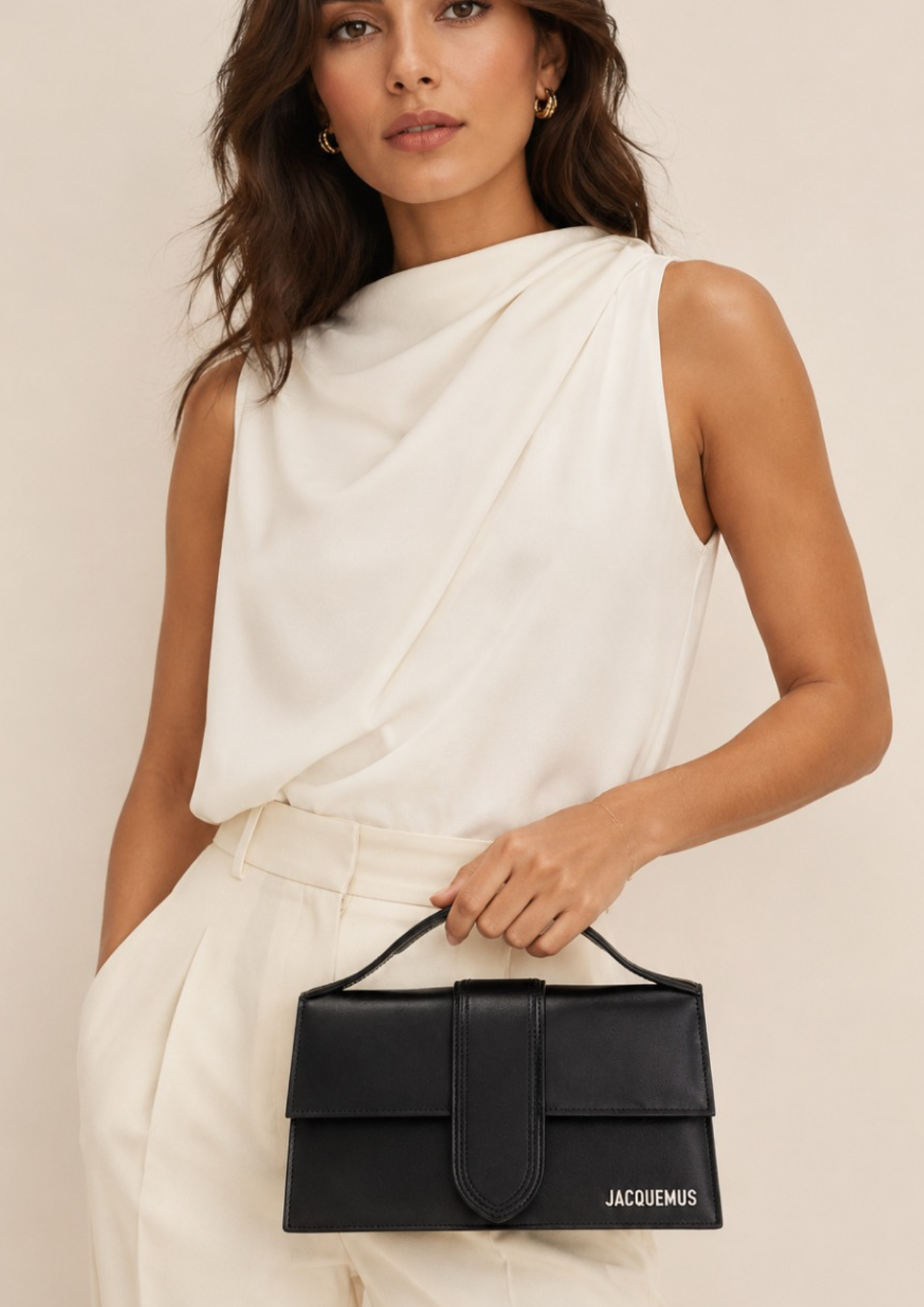 Jacquemus Le Grand Bambino Hand Bag Black/Silver Women