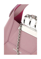 Alexander McQueen Jewelled Mini Hobo Leather Handbag – Lavender – Women