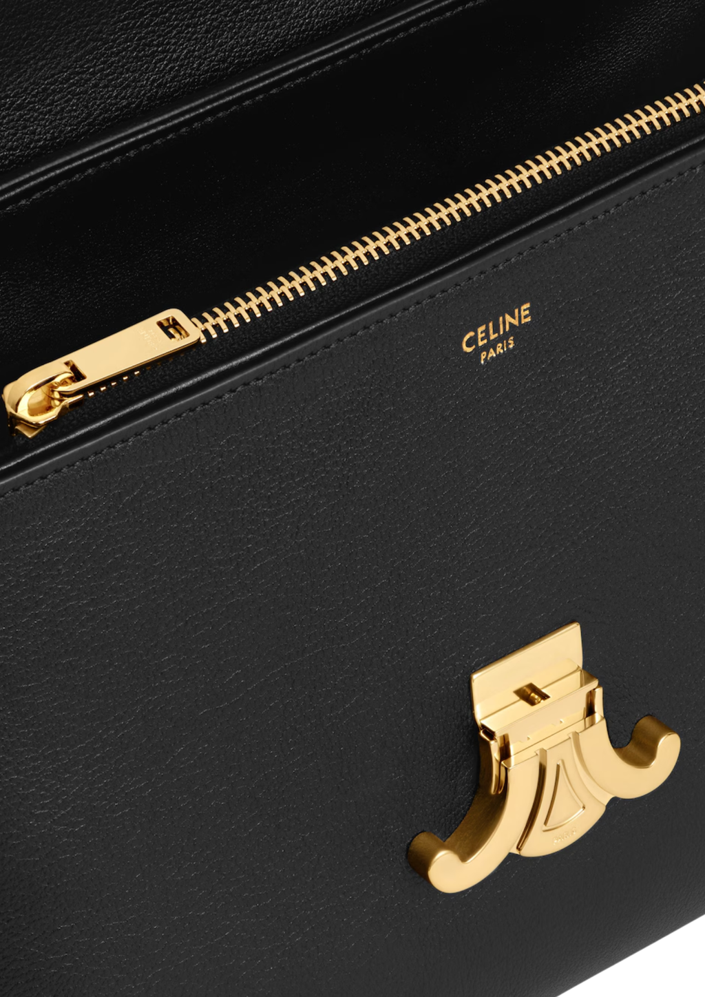 Celine Medium Nino Supple Grained Calfskin Top-Handle Bag – Black – Women