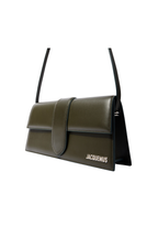 Jacquemus Le Bambino Long Leather Shoulder Bag – Dark Khaki – Women