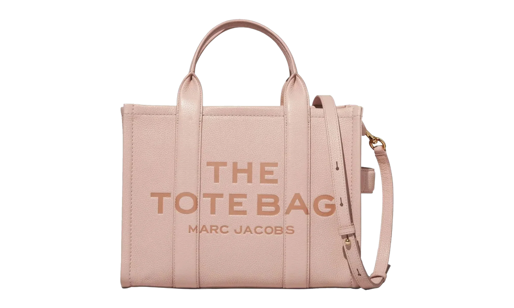 Marc Jacobs The Leather Medium Tote Bag – Full-Grain Leather – Pink Rose – Women