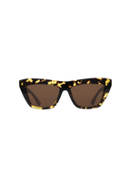 Bottega Veneta Unapologetic Rectangular Havana Acetate Sunglasses – Unisex