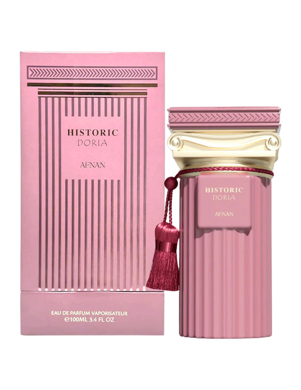 Afnan Historic Doria Eau de Parfum 100ml – Women – bottle and packaging view