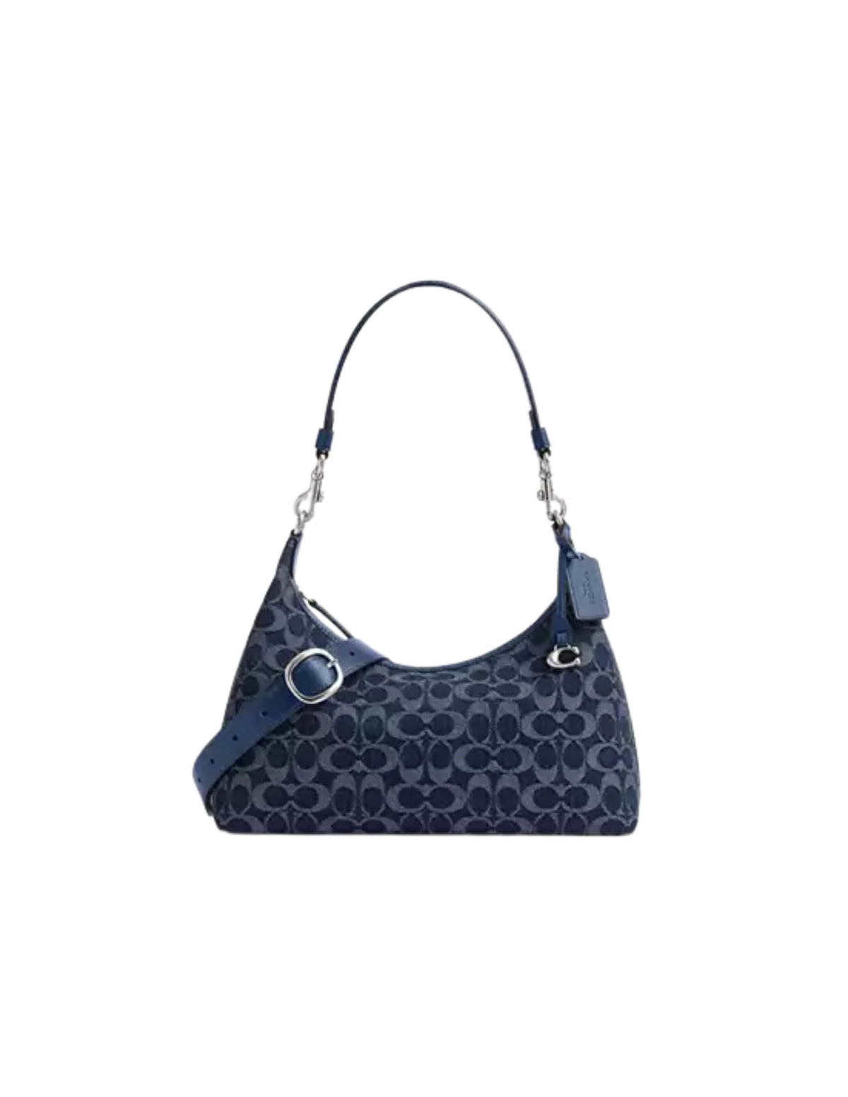 Coach Juliet Signature Denim Shoulder Bag – Deep Blue Multicolour – Women – front view