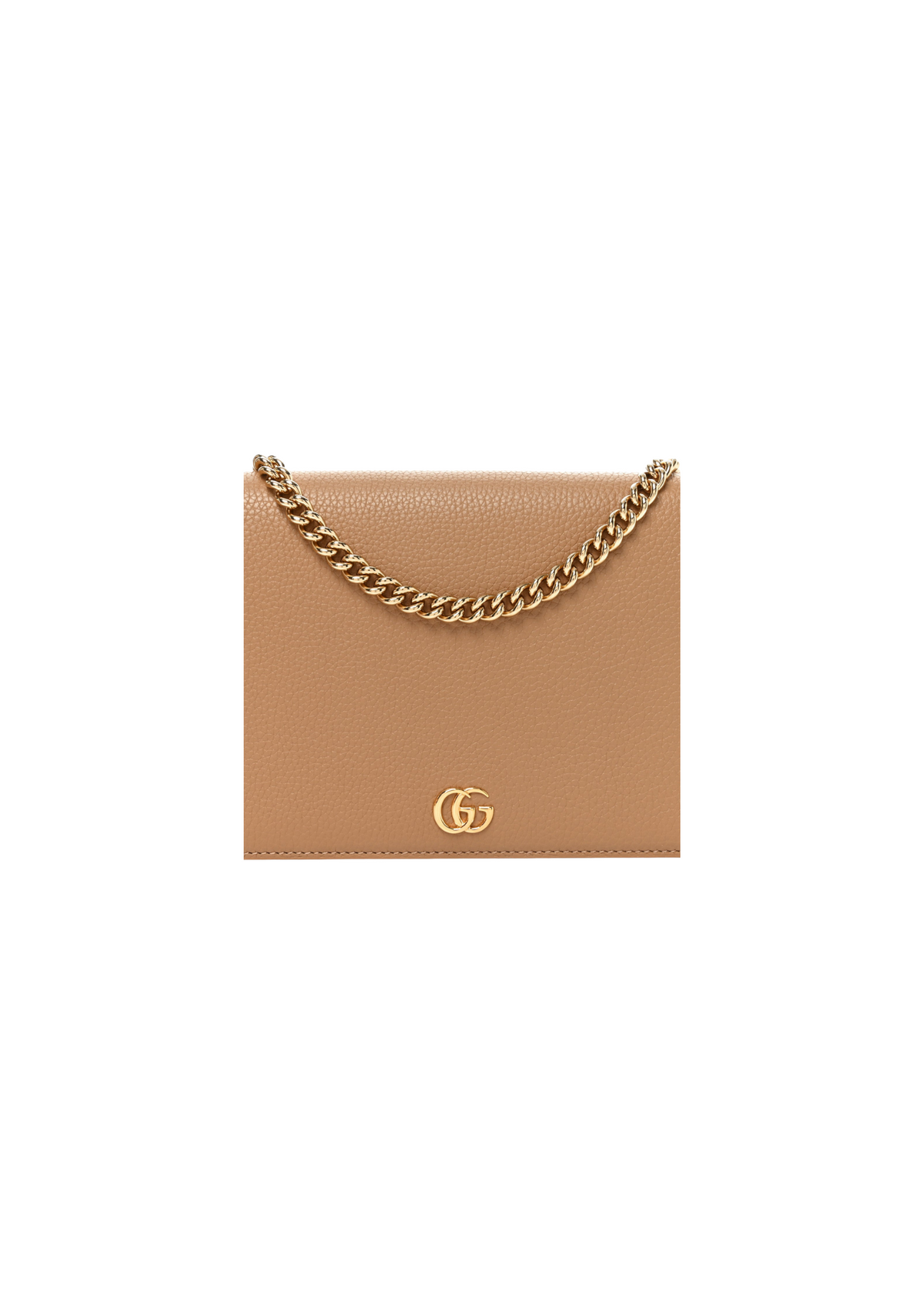 Gucci GG Marmont Bi-Color Wallet on Chain – Lime/Tan – Women