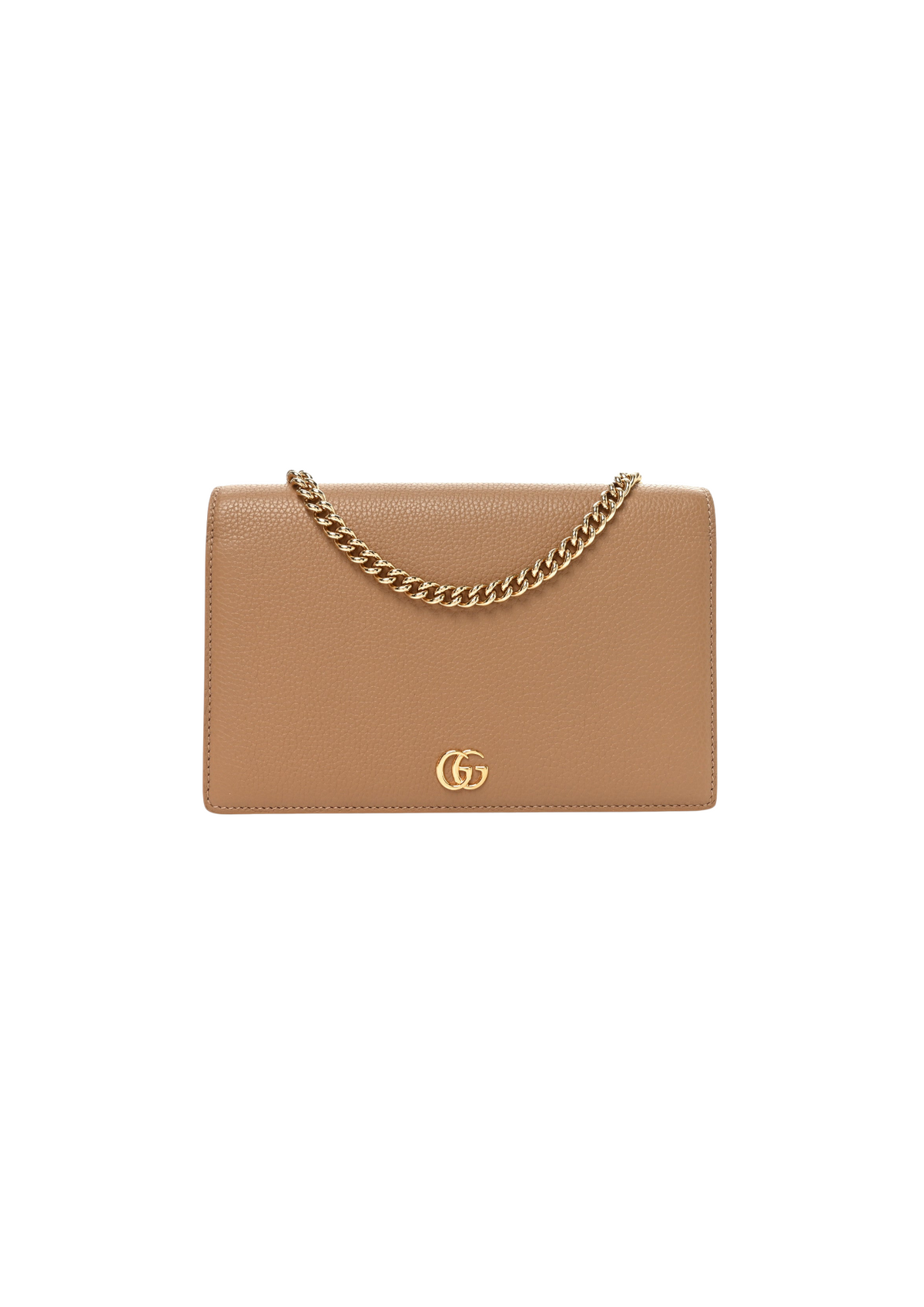 Gucci GG Marmont Bi-Color Wallet on Chain – Lime/Tan – Women