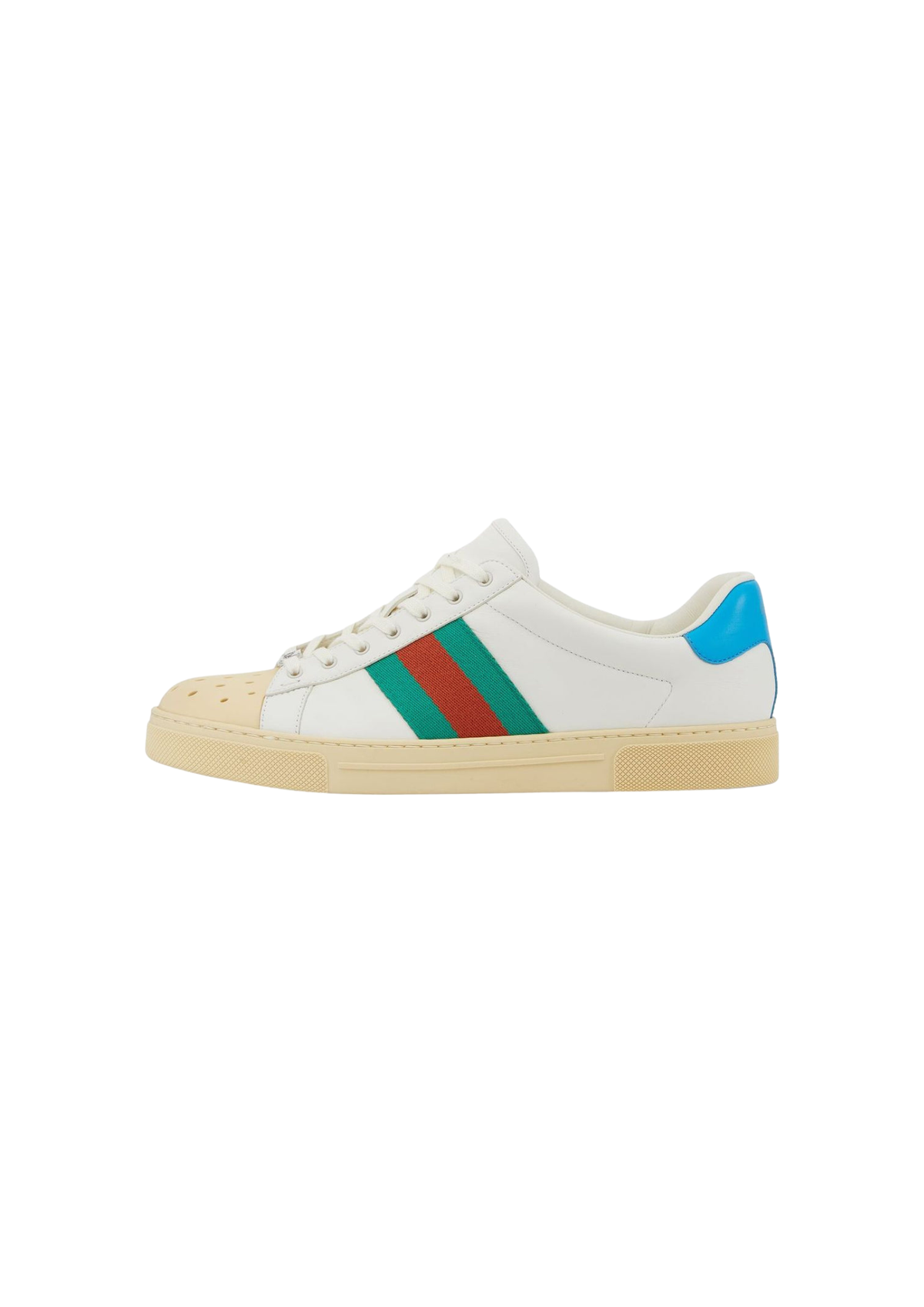 Gucci Men's Men Trainers Sneaker Blue Sneakers – White Multi Rubber