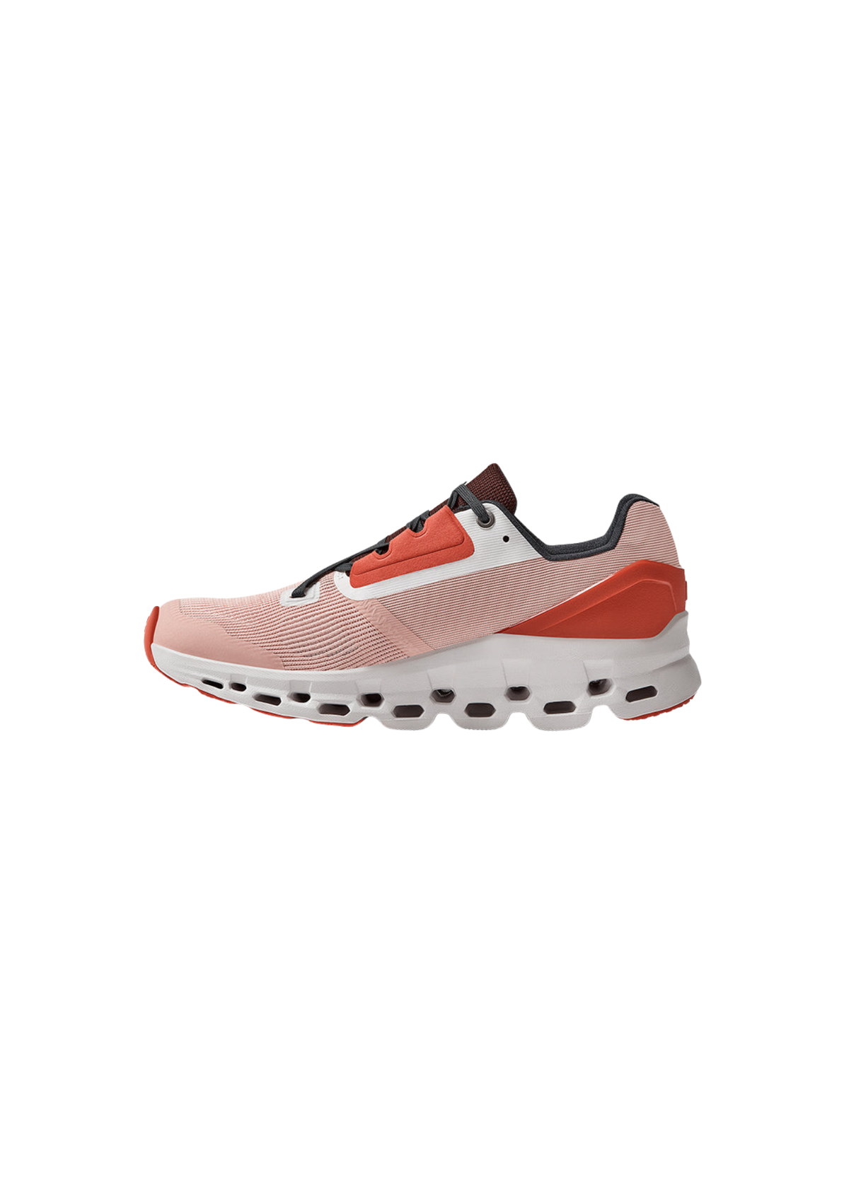 On Women's Women Cloudstratus Sport Shoes – Rose / Red Mesh
