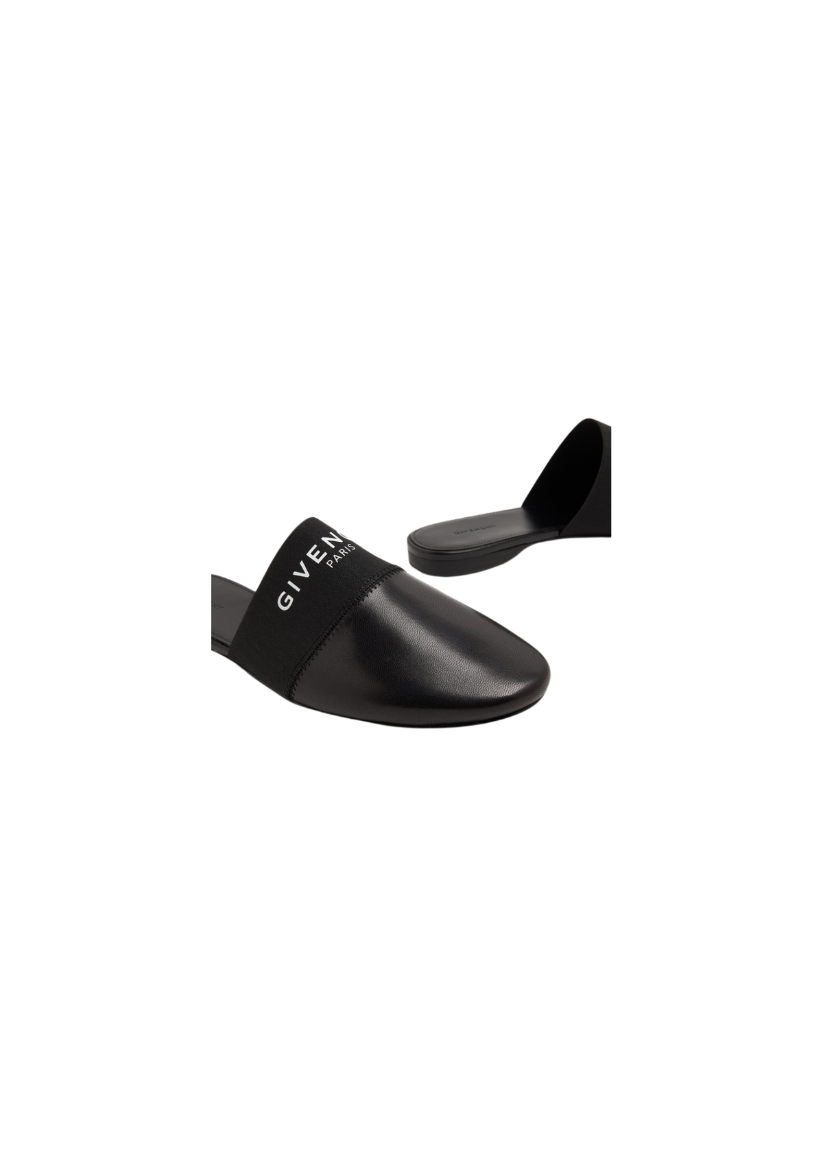 Givenchy Women's GIVENCHY Women Bedford Flat Mules Slides Slide Sandals – Black Rubber