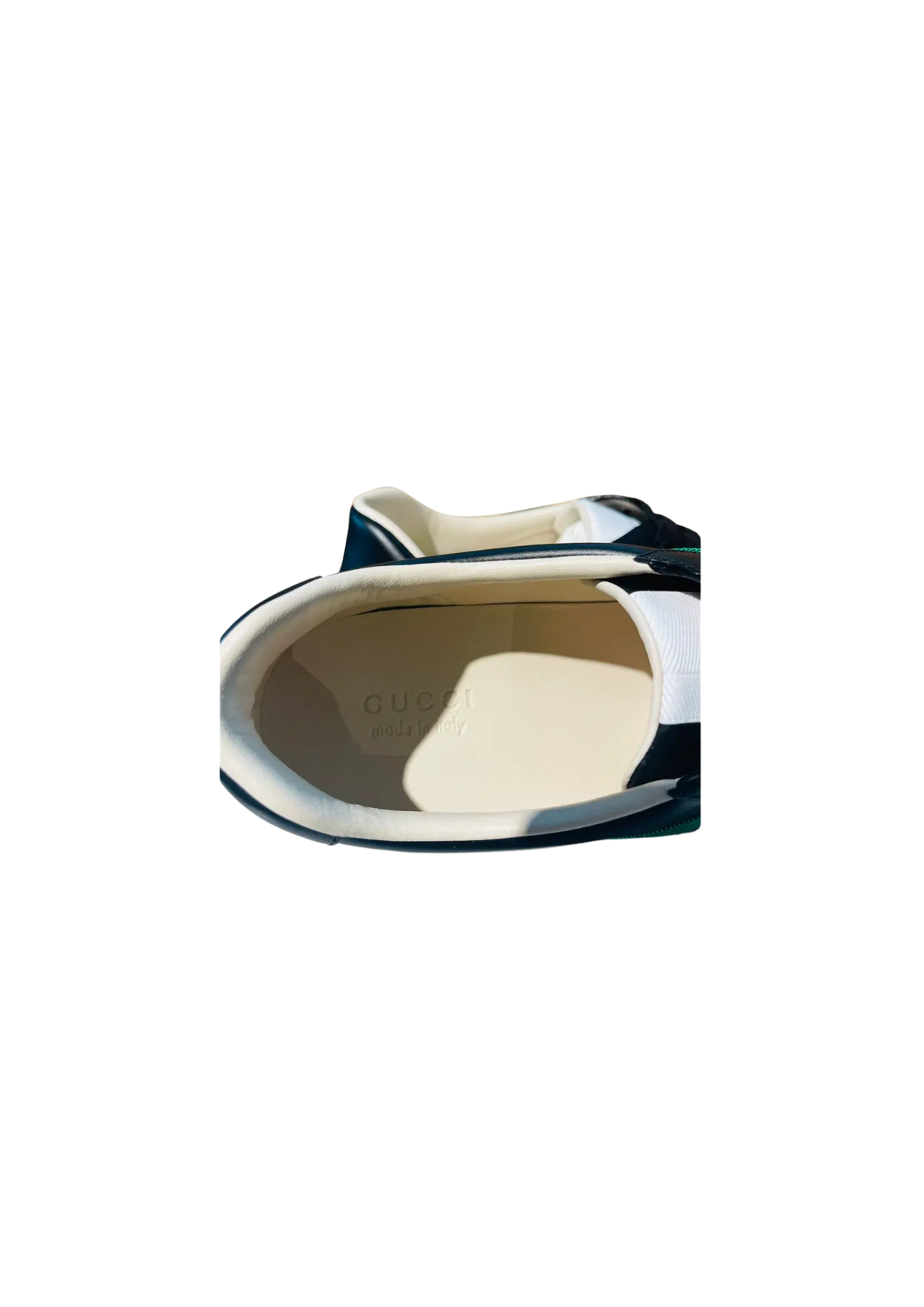 Gucci Men's Web Leather Low-Top Sneakers – Black and Multicolour