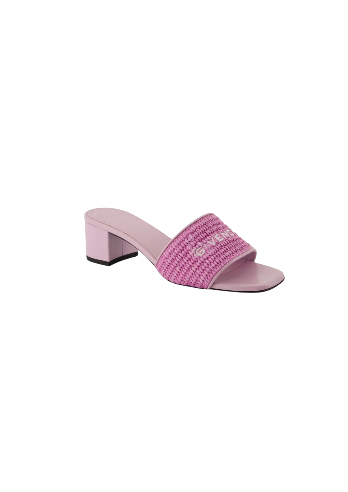 Givenchy Women's GIVENCHY LOGO EMBROIDERED WOVEN SLIP-ON MULES Footwear – Orchid Purple Rubber