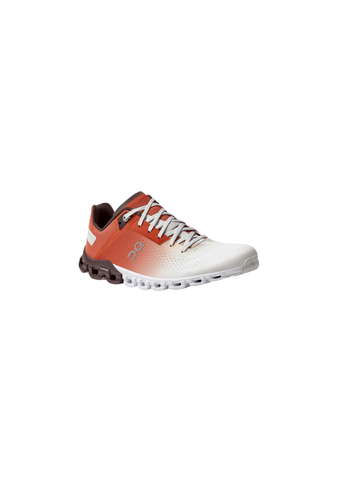 On Women's Women Cloudflow Sport Shoes – Rust / White Mesh
