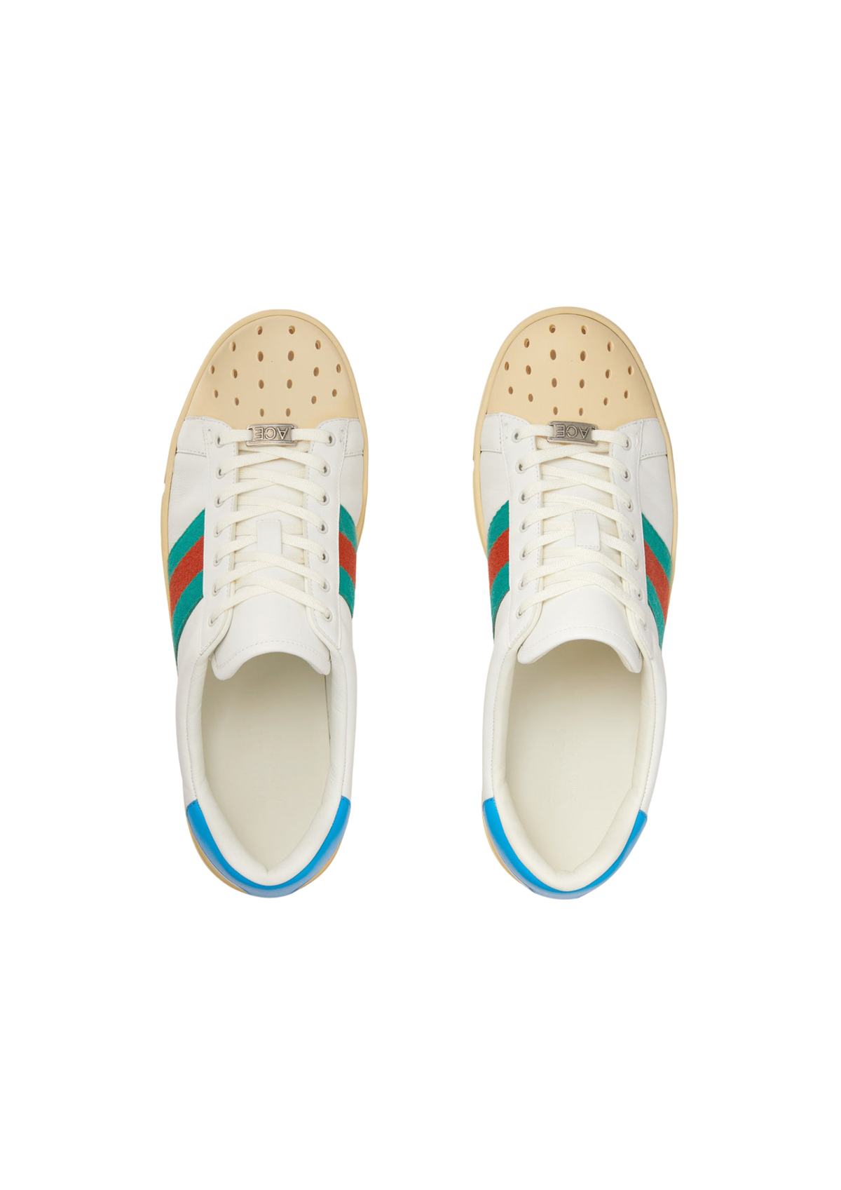 Gucci Men's Men Trainers Sneaker Blue Sneakers – White Multi Rubber