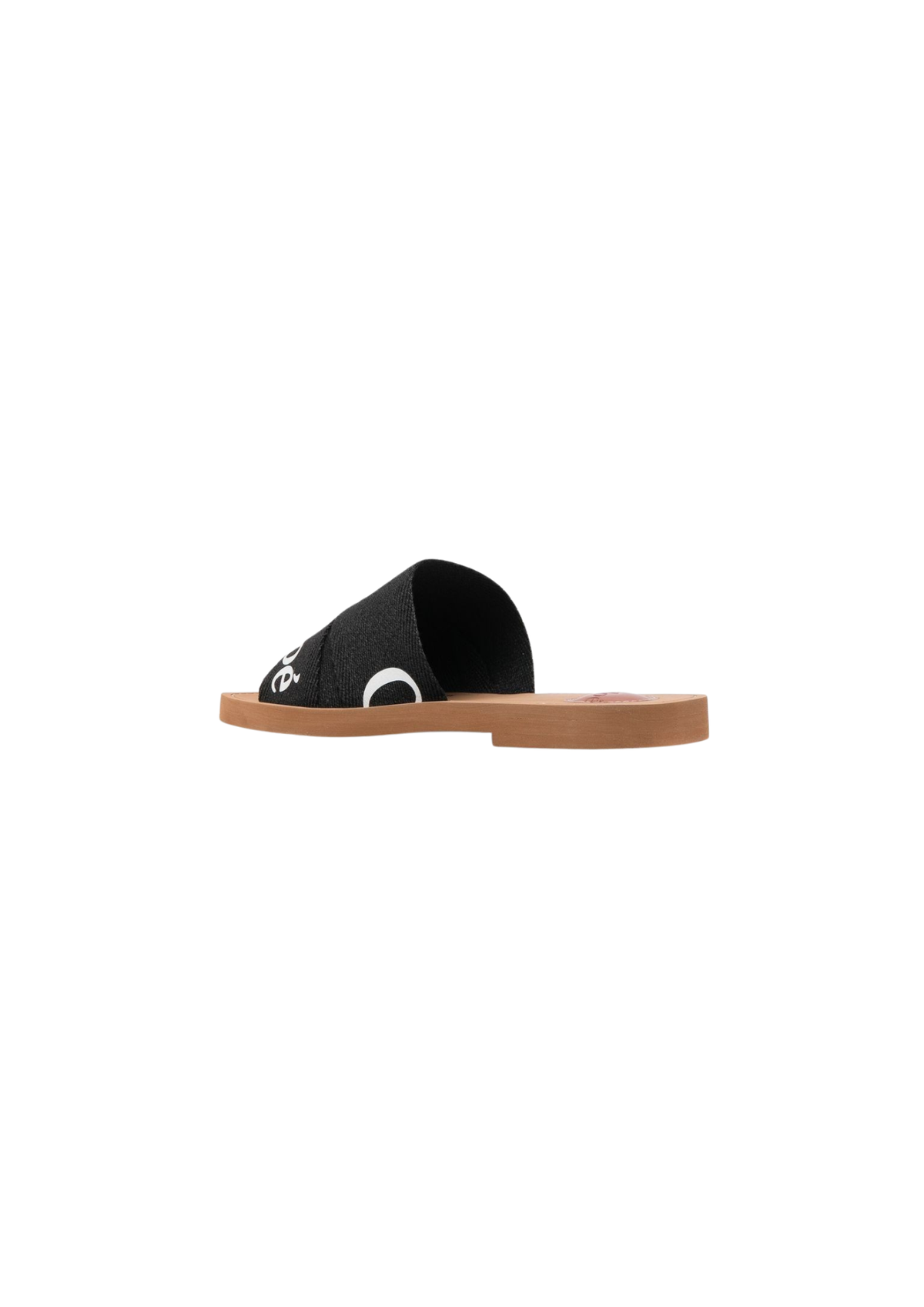 Chloe Women's CHLOE Woody Flat sandals For Women – Black / Beige Canvas