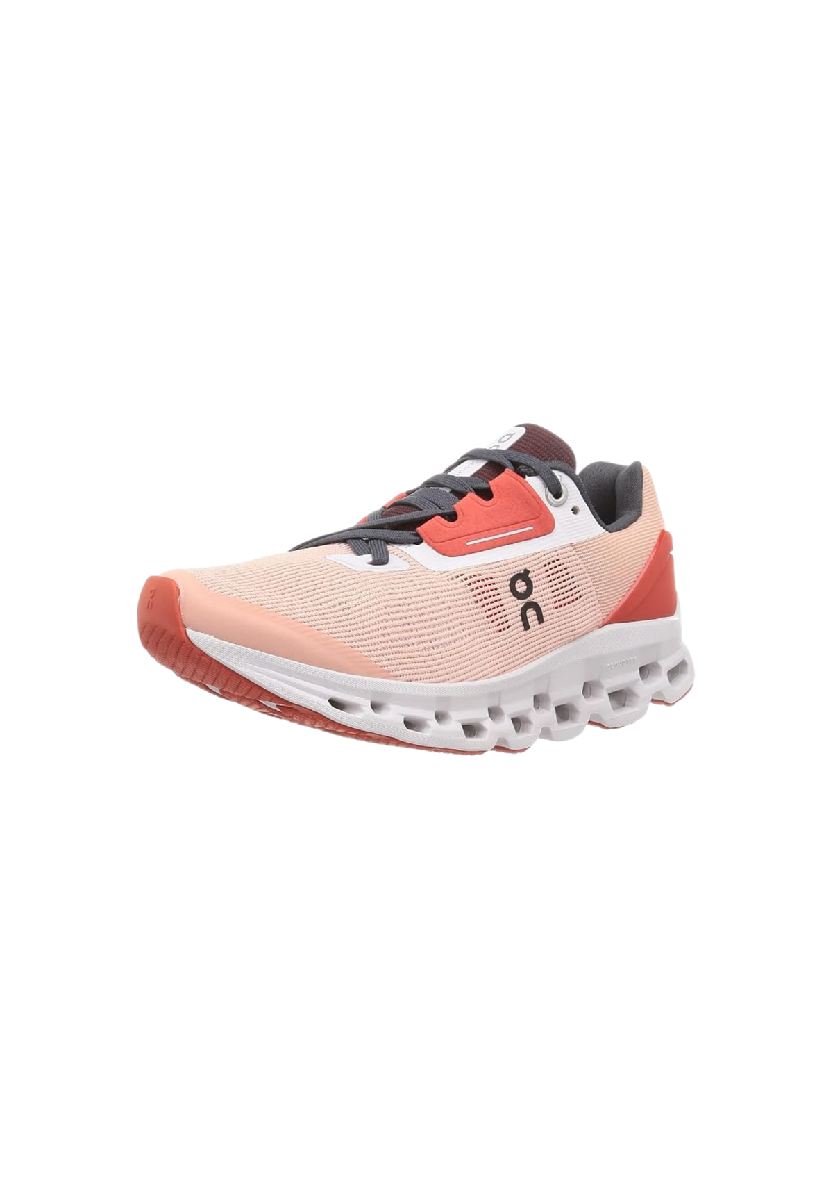 On Women's Women Cloudstratus Sport Shoes – Rose / Red Mesh