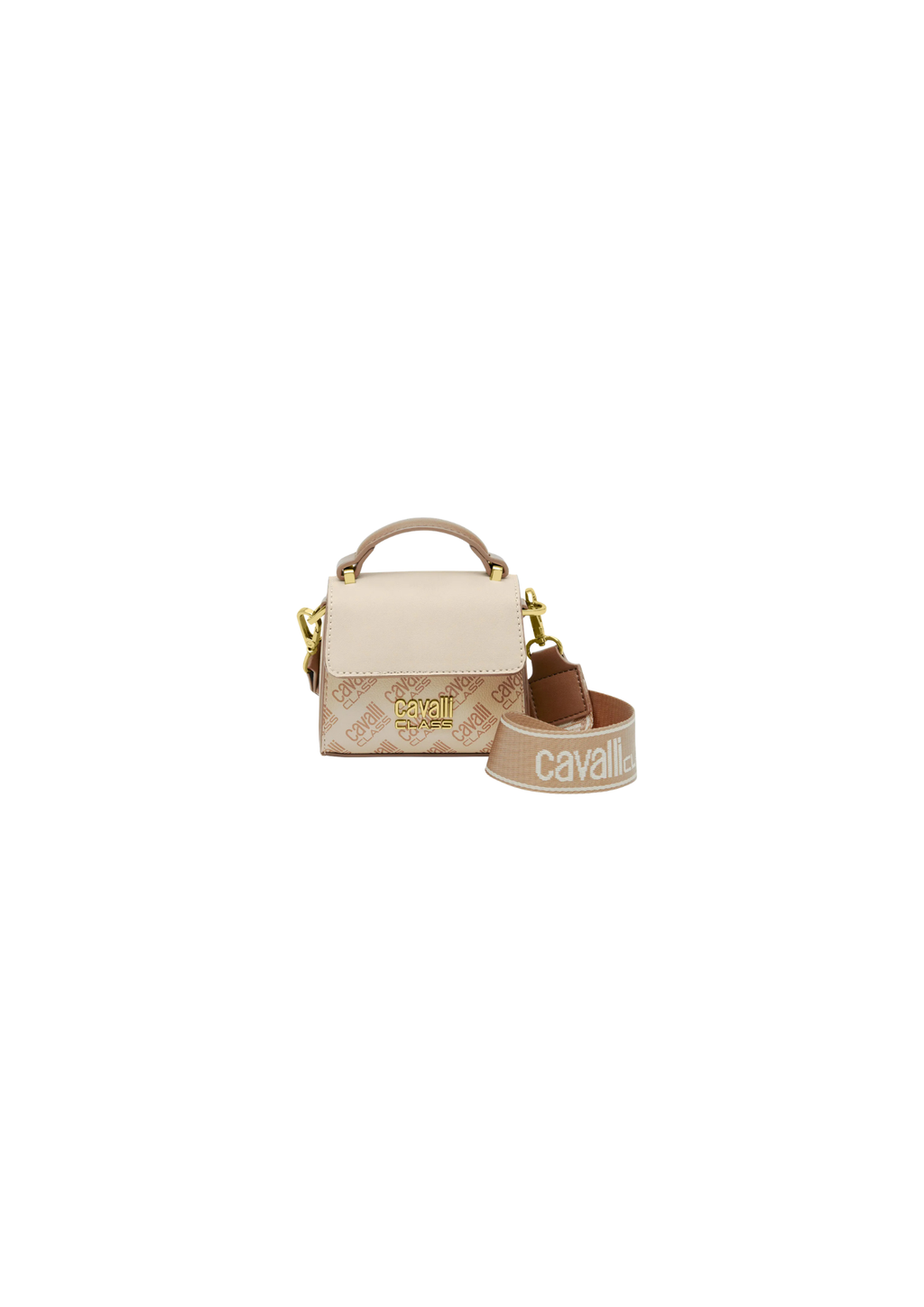 Cavalli Class Shoulder Bag One – Leather – Beige Mlt – Women