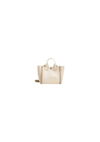 Chloé Women Carry Tote Bag in Canvas Small – Leather – Beige – Women
