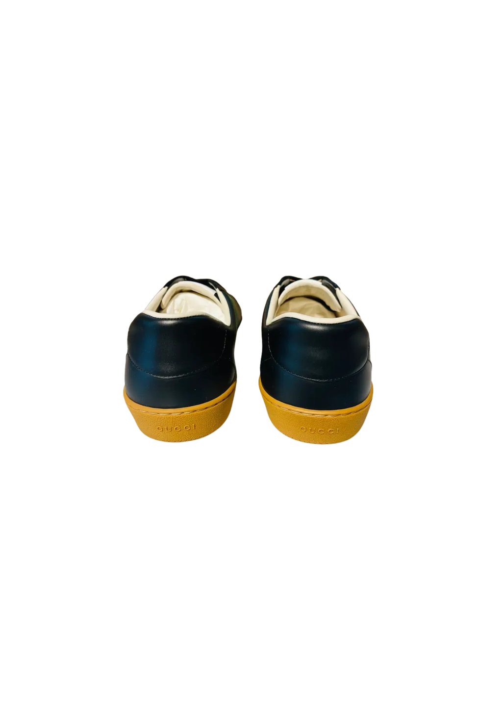 Gucci Men's Web Leather Low-Top Sneakers – Black and Multicolour