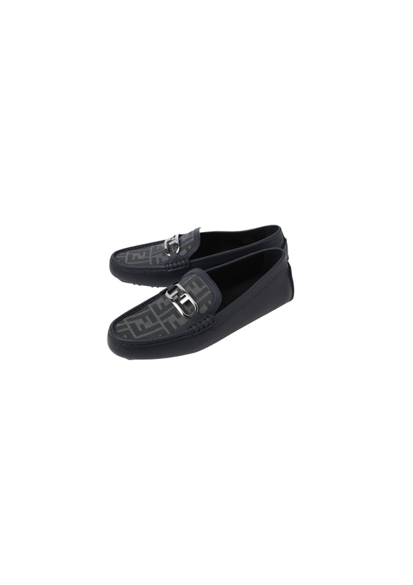 Fendi Men's Men Driving O Lock Loafers – Navy / Grey Rubber