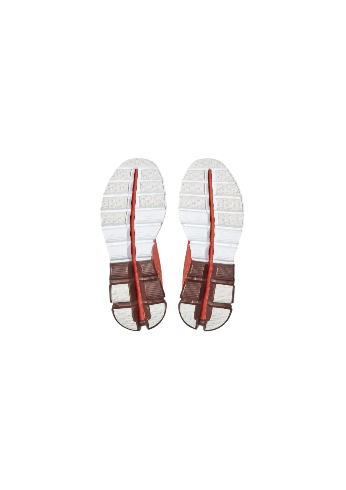 On Women's Women Cloudflow Sport Shoes – Rust / White Mesh