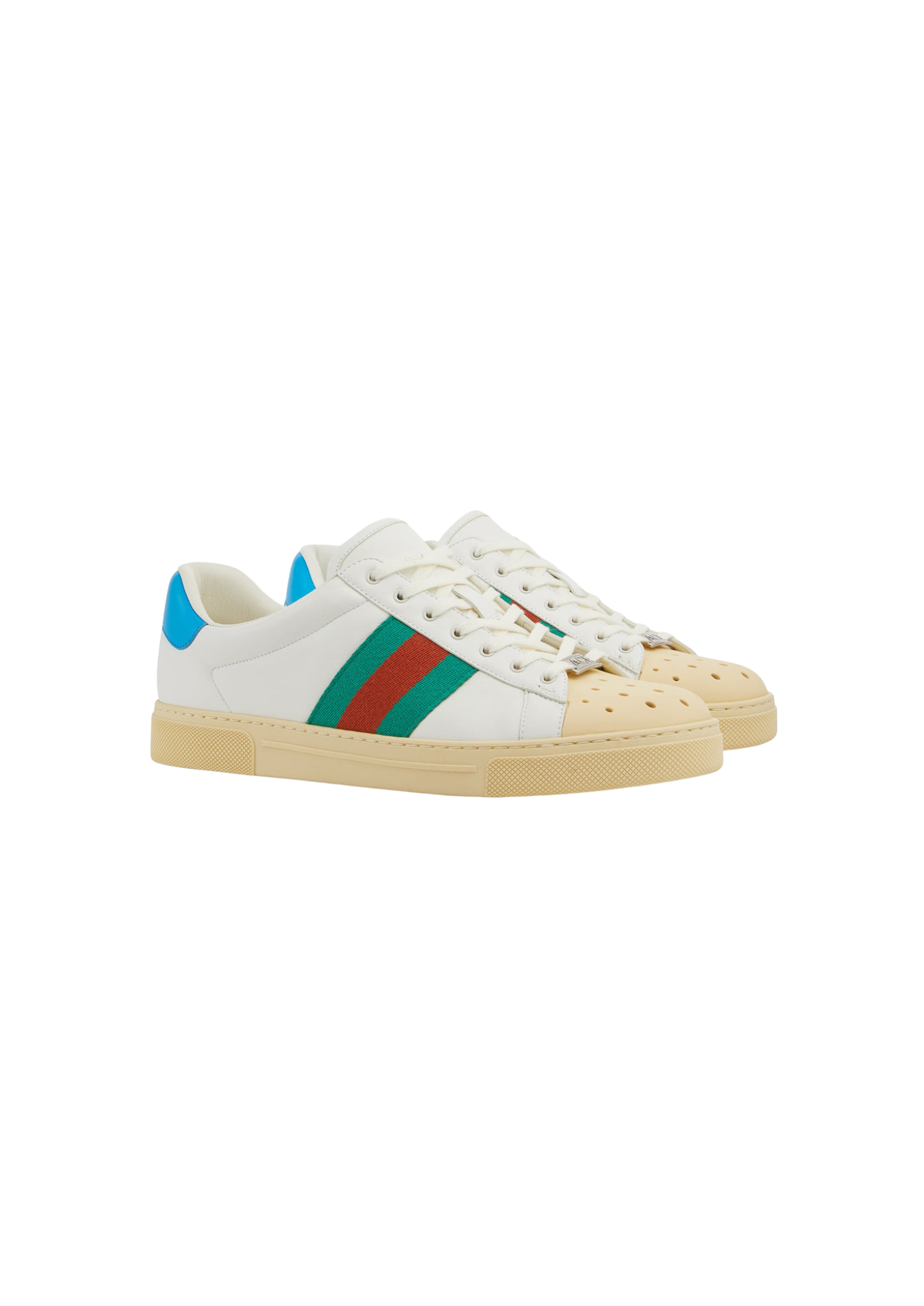 Gucci Men's Men Trainers Sneaker Blue Sneakers – White Multi Rubber