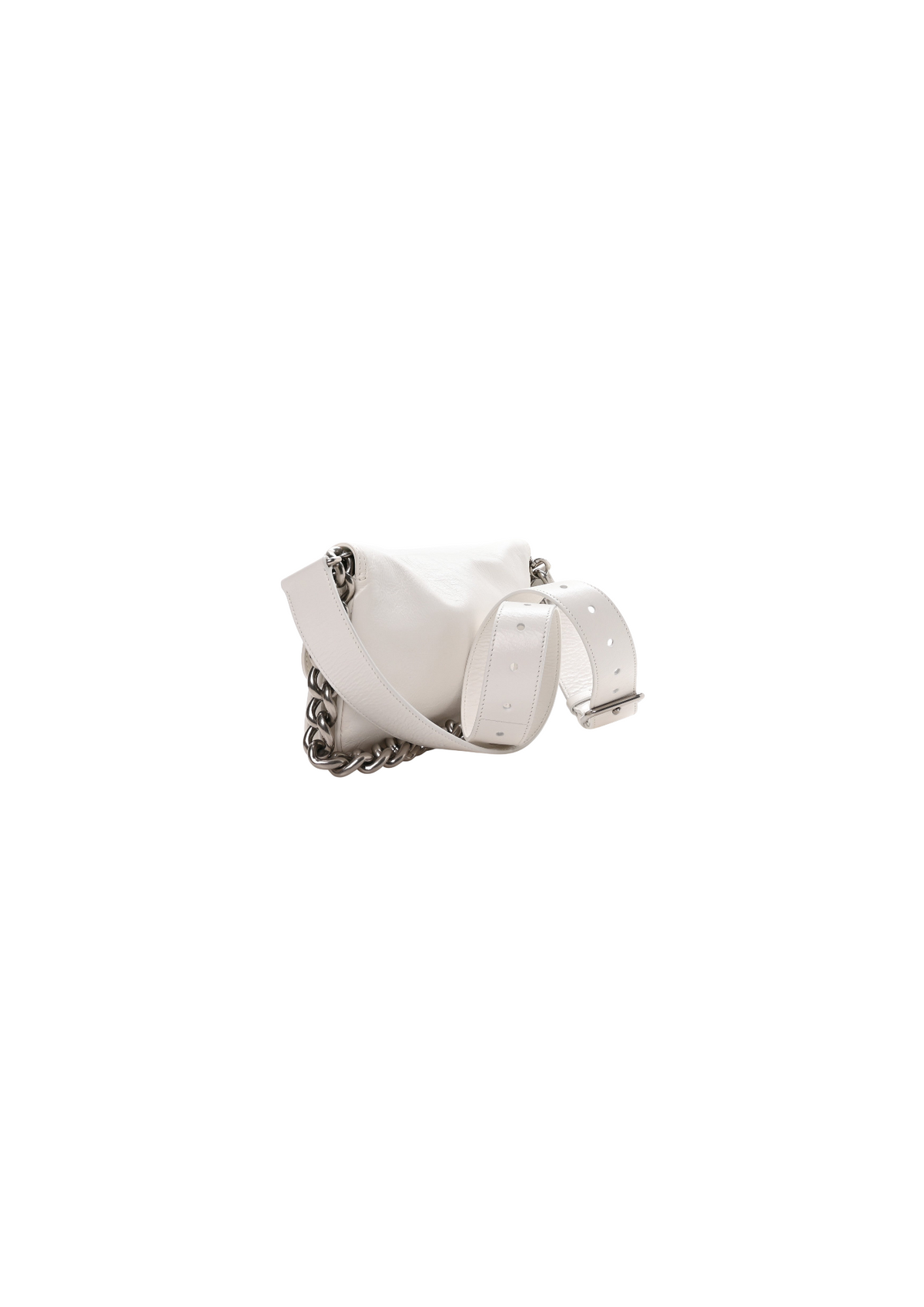 Balenciaga BB Soft Flap Shoulder Bag White Women – Calfskin leather – Women