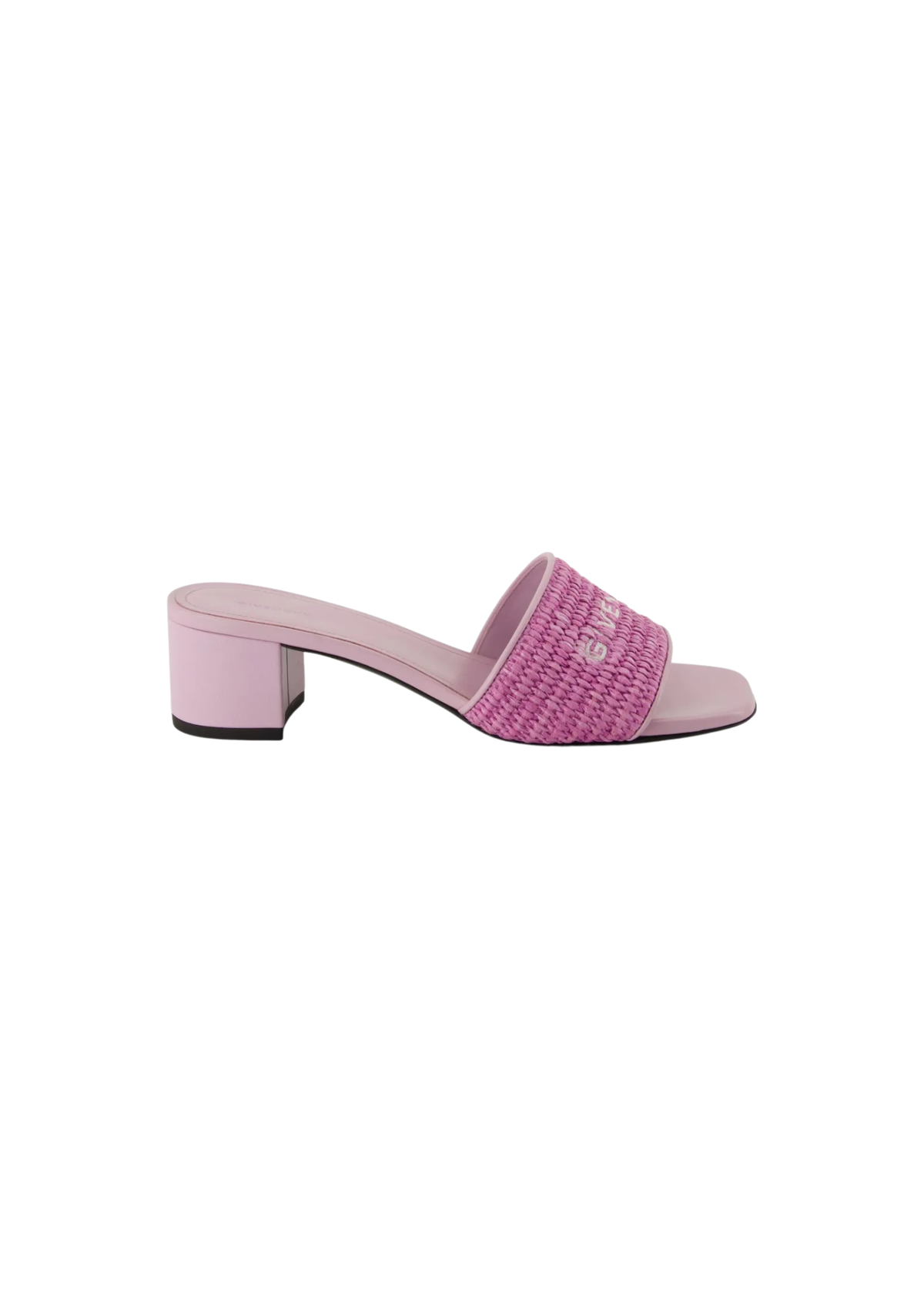 Givenchy Women's GIVENCHY LOGO EMBROIDERED WOVEN SLIP-ON MULES Footwear – Orchid Purple Rubber