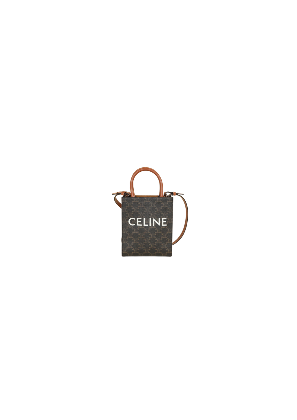 Celine Vertical Cabas Mini Tote UNI – Canvas – BLK/BRN/MLT – Women