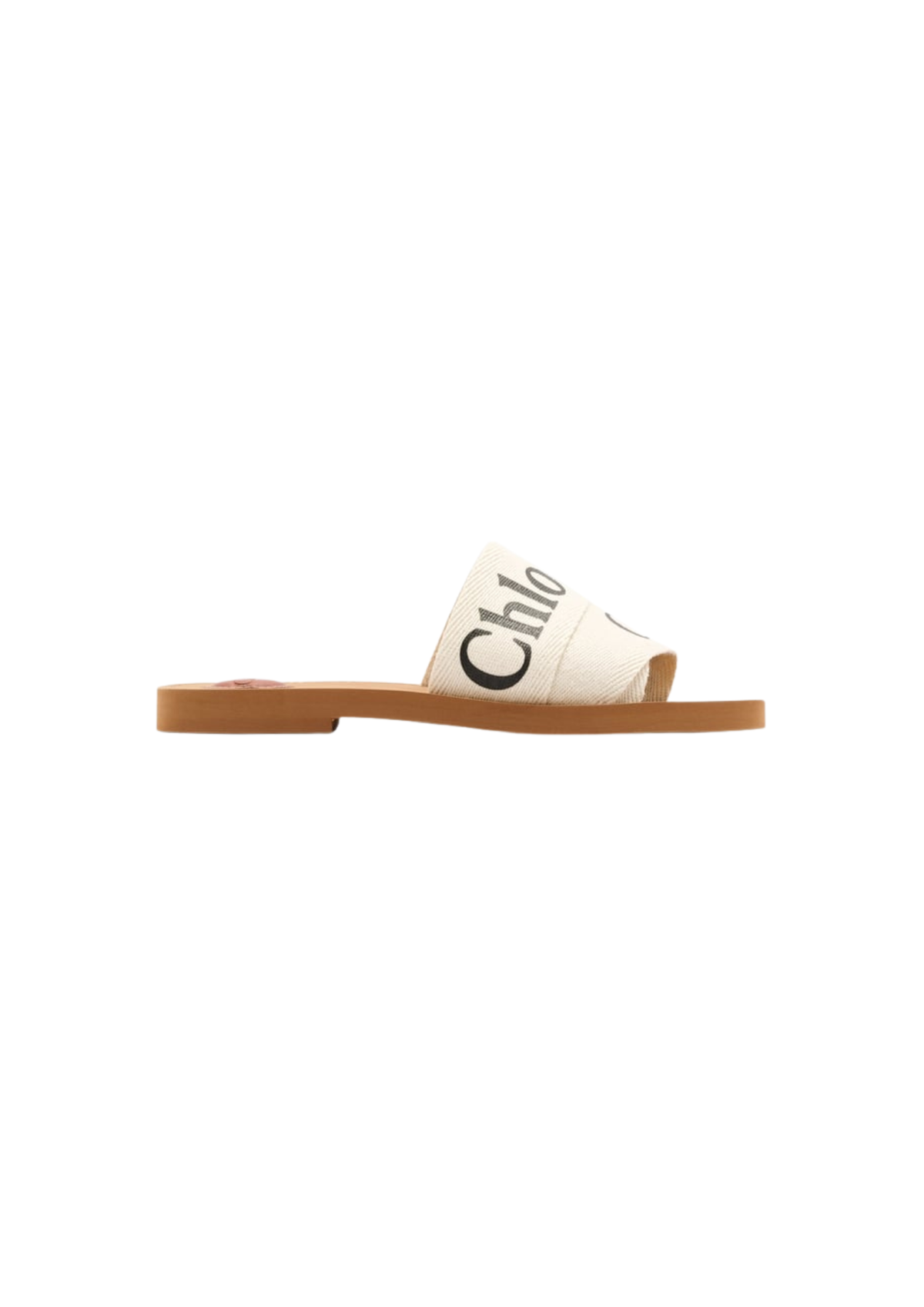 Chloe Women's CHLOE Woody Flat sandals For Women – White / Beige Canvas