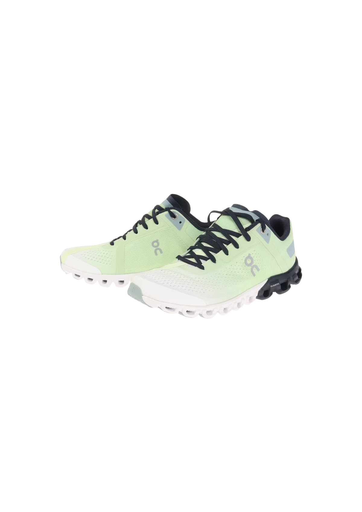 On Women's Women Cloudflow Sport Shoes – Meadow / White Mesh